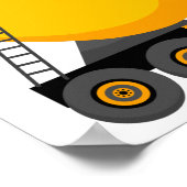 セメントミキサートラック誕生日パーティースクエアポスター ポスター (角)