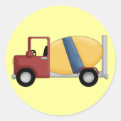 セメントミキサーTシャツとギフト ラウンドシール (正面)