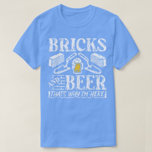セメントメイスンコンクリート工具煉瓦 Tシャツ (デザイン正面)