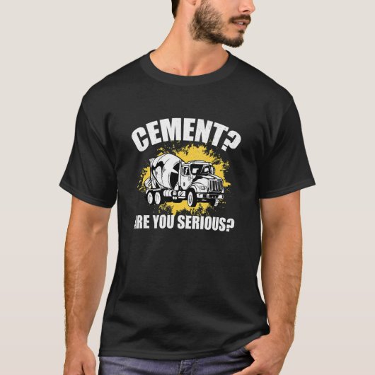 セメント作業員 コンクリートフィニッシャー Tシャツ (正面)
