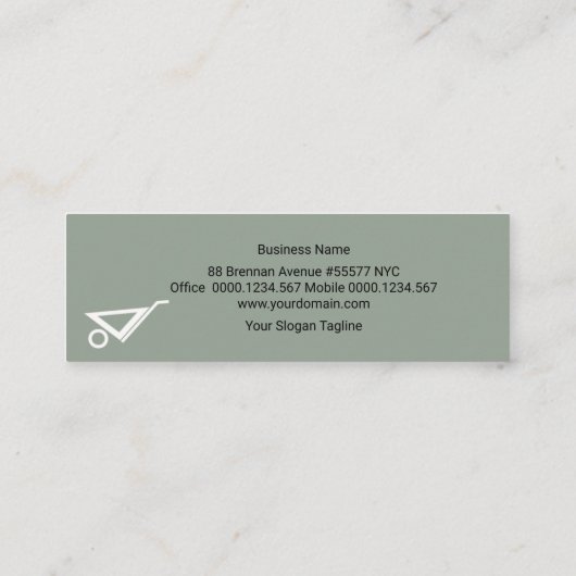 セメント工場古いレンガ壁の自宅修理 スキニー名刺 (裏面)