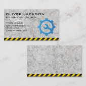 セメント背景 |レンチギアロゴ 名刺 (正面/裏面)