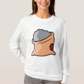 セメント袋 建設資材 Tシャツ (正面)