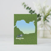 セラウィーク湖アラスカの地図 ポストカード (スタンド正面)