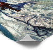 セラックに登ろうとする登山者 ポスター (角)