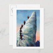 セラックに登ろうとする登山者 ポストカード (正面/裏面)