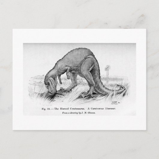 セラトサウルス絵葉書 ポストカード (正面)