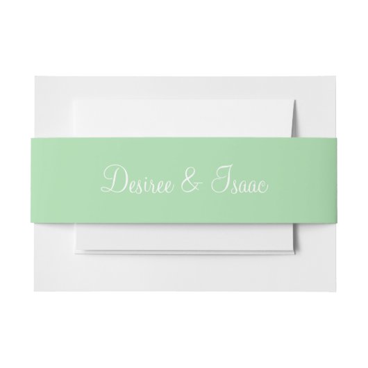 セラドンシンプル補色 招待状ベリーバンド (正面例)