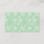 セラドン パイスロン; 花柄; 黒板のような見た目 名刺 (裏面)