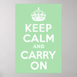 セラドンKeep Calm and Carry On ポスター