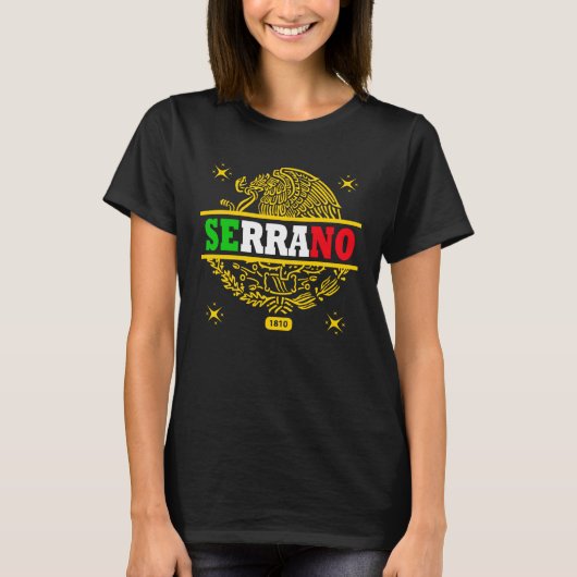 セラノメキシコ金ゴールド Tシャツ (正面)