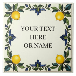 セラパーソナライズされたイタリアンミックレモンタイルブルー タイル