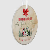 セラパーソナライズされたミッククリスマスオーナメント – First Ch オーナメント (正面)