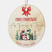 セラパーソナライズされたミッククリスマスオーナメント – First Ch セラミックオーナメント (左)