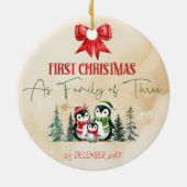 セラパーソナライズされたミッククリスマスオーナメント – First Ch セラミックオーナメント (裏面)