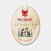 セラパーソナライズされたミッククリスマスオーナメント – First Ch メタルオーナメント (正面左)