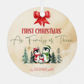 セラパーソナライズされたミッククリスマスオーナメント – First Ch メタルオーナメント (裏面)