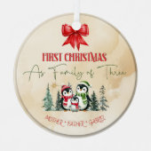 セラパーソナライズされたミッククリスマスオーナメント – First Ch メタルオーナメント (正面)