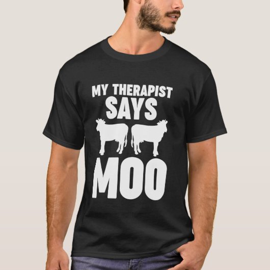 セラピストがモーモー言う Tシャツ (正面)