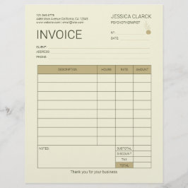 セラピストとカウンセラーのカスタマイズ可能な請求書 レターヘッド