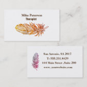 セラピストのカスタムな紫外線無光沢のBussinesカード 名刺 (正面/裏面)