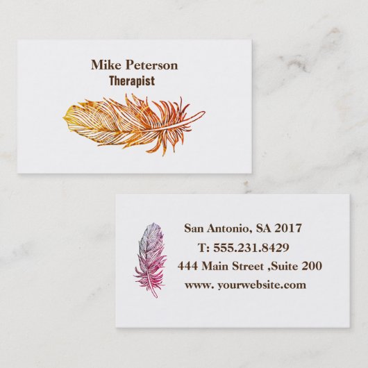 セラピストのカスタムな紫外線無光沢のBussinesカード 名刺 (正面/裏面)