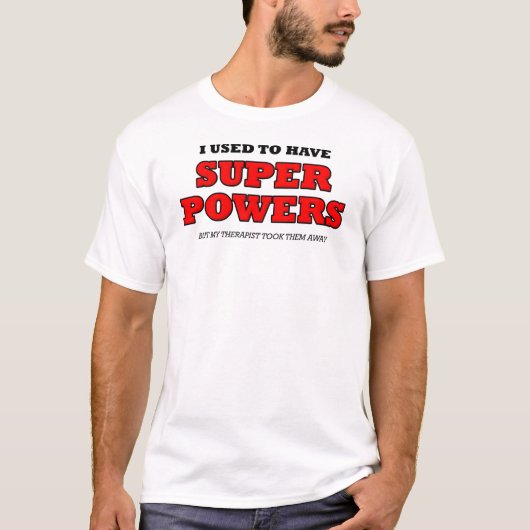 セラピストの超能力 楽しいTシャツ Tシャツ (正面)