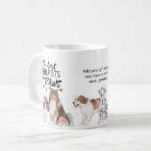 セラピストは最高のPAWS Support Dogsカスタムを持つ コーヒーマグカップ (正面左)