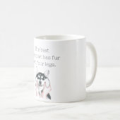 セラピストは毛皮と4本の脚のマグを持つ コーヒーマグカップ (正面右)