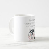 セラピストは毛皮と4本の脚のマグを持つ コーヒーマグカップ (正面左)