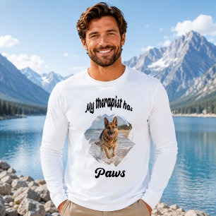 セラピストは肉球を持っている ドッグフォト 引用 ジョーク トライブレンドTシャツ
