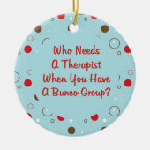 セラピストを必要とするバンコ セラミックオーナメント (正面)