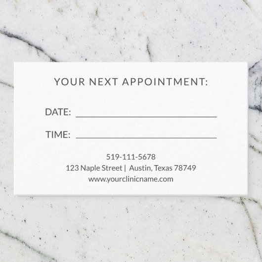 セラピストアポイントメントカード 名刺