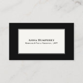 セラピストエレガント白黒名刺 名刺 (正面)