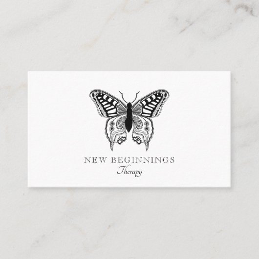 セラピストエレガント蝶 名刺 (正面)
