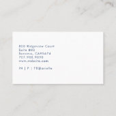 セラピストカウンセラーセリーンインディゴウォーターカラー 名刺 (裏面)