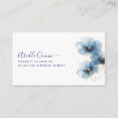 セラピストカウンセラーセリーンインディゴウォーターカラー 名刺 (正面)