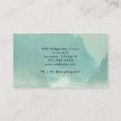 セラピストカウンセラー抽象芸術ブルーグリーンウォーター色 名刺 (裏面)