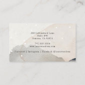 セラピストカウンセラー抽象芸術水の色の形状 名刺 (裏面)