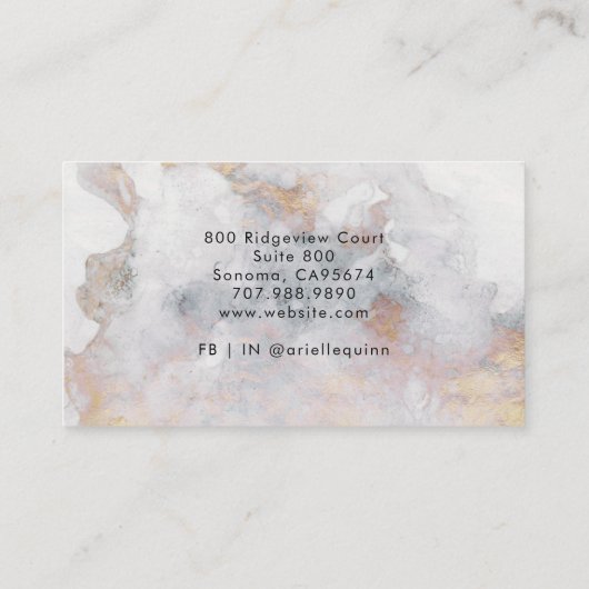 セラピストカウンセラー抽象芸術水彩虹色 名刺 (裏面)