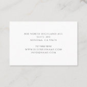 セラピストカウンセラー穏やかなワイルドフラワーウォーター色 名刺 (裏面)