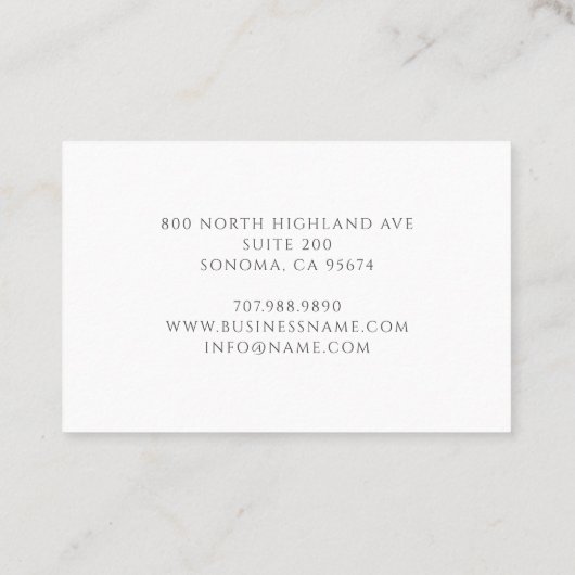 セラピストカウンセラー穏やかなワイルドフラワーウォーター色 名刺 (裏面)