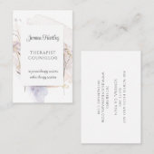 セラピストカウンセラー穏やかなワイルドフラワーウォーター色 名刺 (正面/裏面)