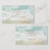 セラピストカウンセラー穏やかな抽象芸術手書 名刺 (正面/裏面)