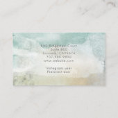 セラピストカウンセラー穏やかな抽象芸術水の色 名刺 (裏面)