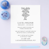 セラピストカウンセラー電話によるオンライン チラシ (シングル)