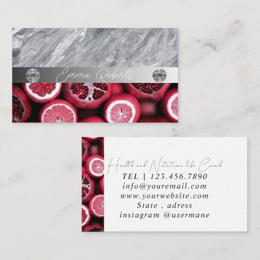 セラピストカスタムのプロフェッショナル栄養 名刺 (正面/裏面)