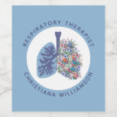 セラピストカスタムフローラ肺ギフト ワインラベル (シングルラベル)