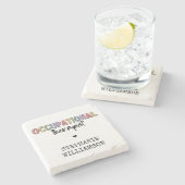 セラピストカスタムOTギフト ストーンコースター (横)