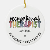 セラピストカスタムOTギフト セラミックオーナメント (正面)